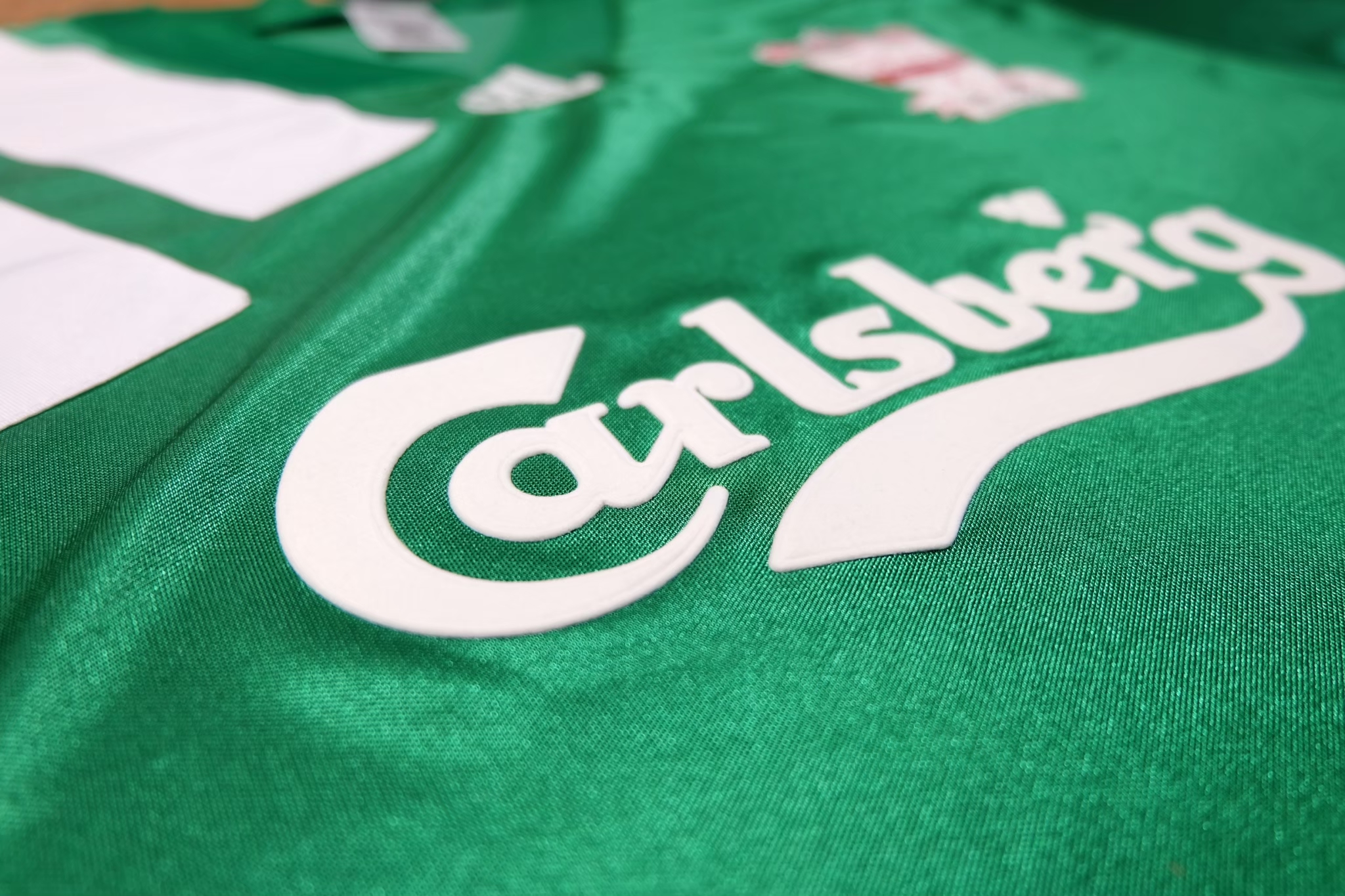 Liverpool 1992/1993 Vintage Jersey เสื้อฟุตบอลลิเวอร์พูลย้อนยุค Carlsberg เสื้อลิเวอร์พูลสามแถบ เสื้อลิเวอร์พูลเขียว