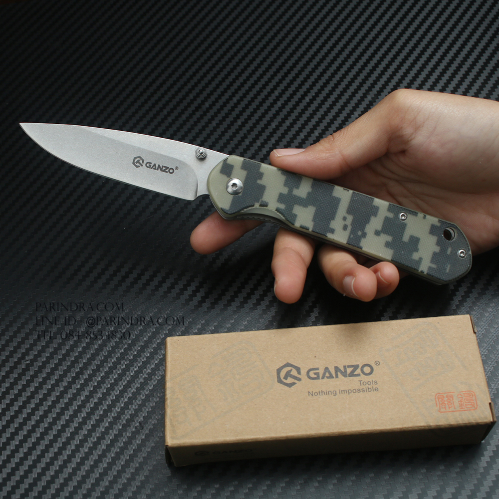 มีดพับ Ganzo กานโซ่ รุ่น G6801-CA ด้ามลายพราง ของแท้ 100%