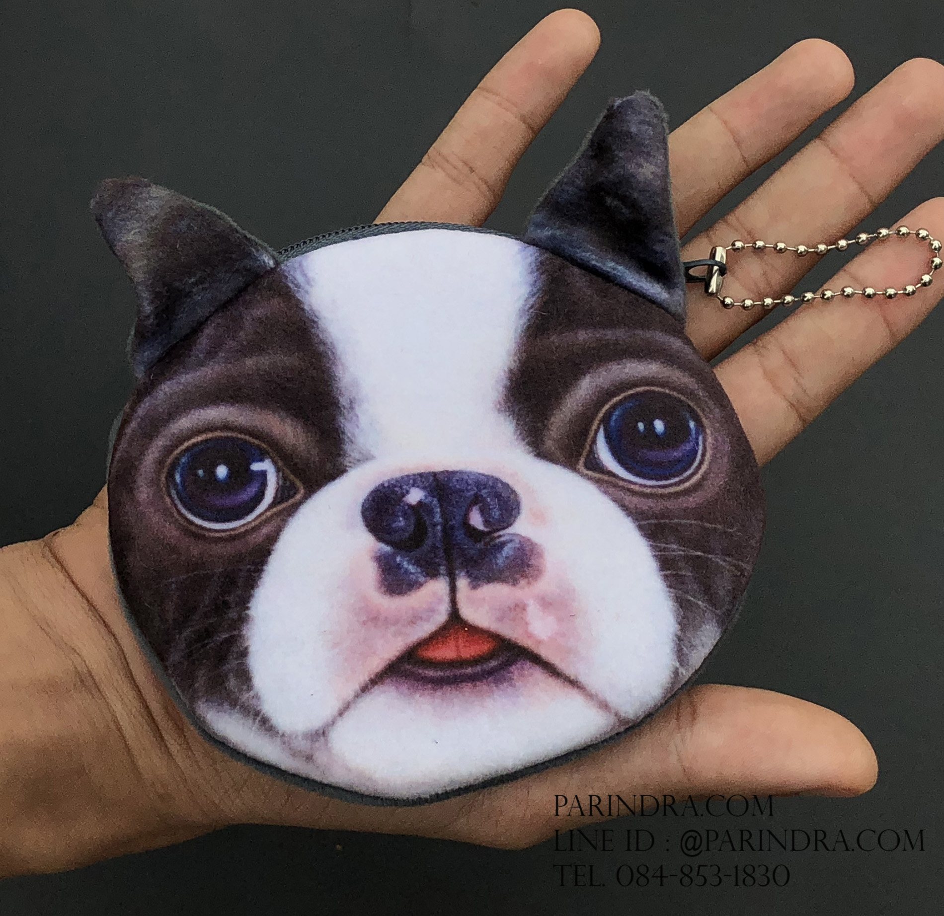 กระเป๋าใส่เหรียญ น่ารัก ขนาดกลาง สุนัข บอสตัน เทอเรียร์