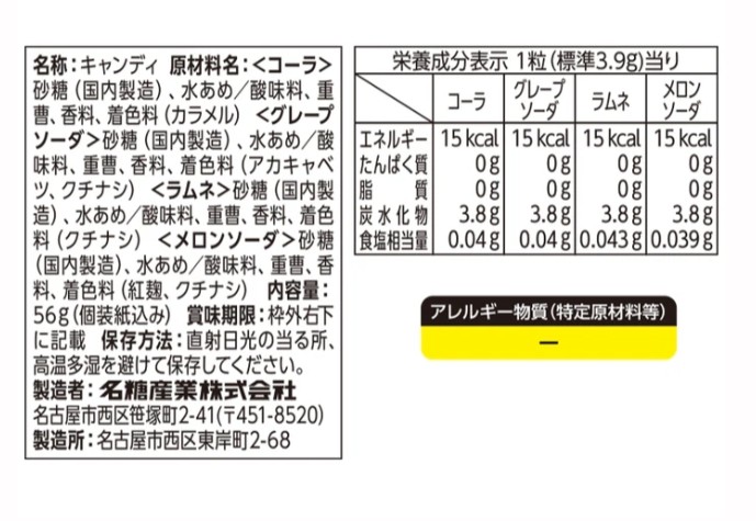 ลูกอม Meito Soda Mix Candy 47grams