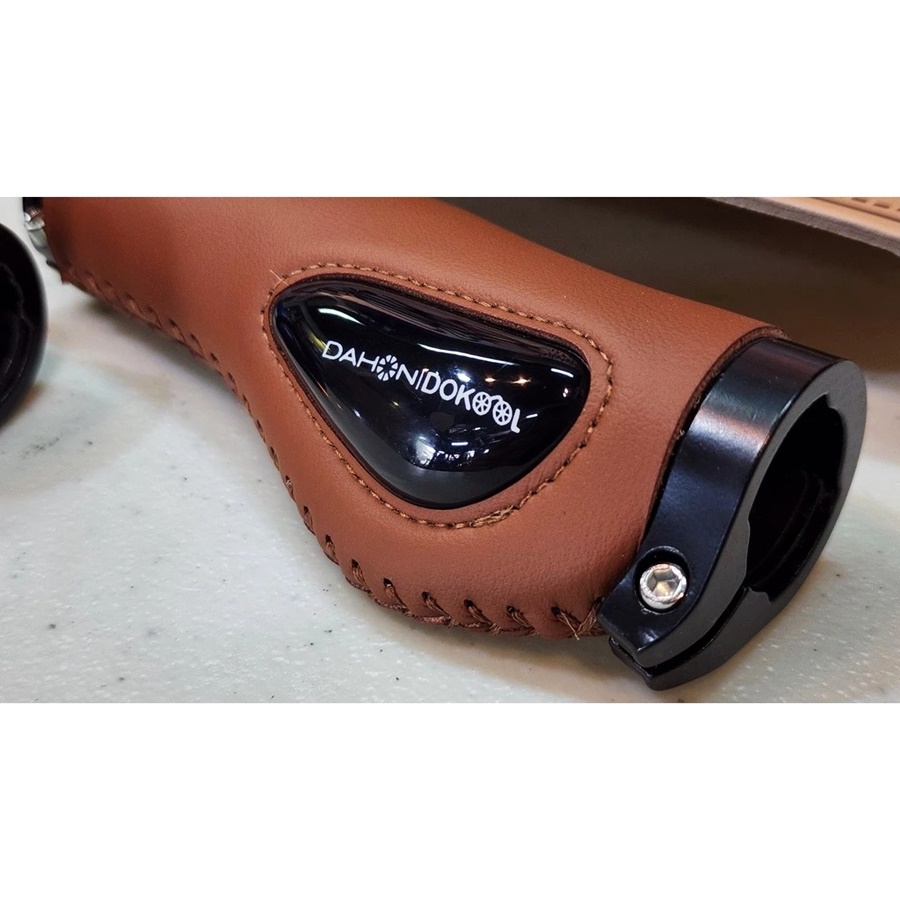 DAHON Classic Leather Gel Palm Grips | ปลอกแฮนด์จักรยานหนังแท้พร้อมเจลซิลิโคน ลดแรงกระแทก