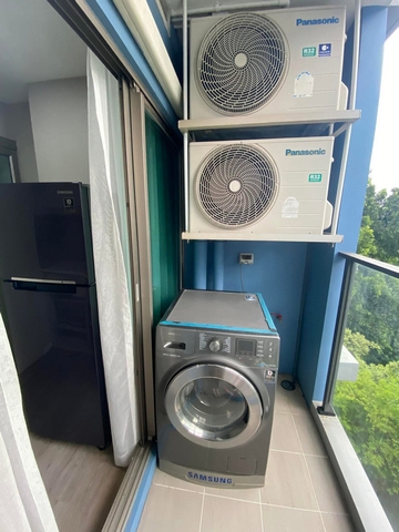 ให้เช่า ริล คอนโด รังสิต ตึก D 33.73 ตร.ม.เฟอร์ครบ มีเครื่องซักผ้า แอร์ 2 ตัว ใกล้ ม.รังสิตและรถไฟฟ้า