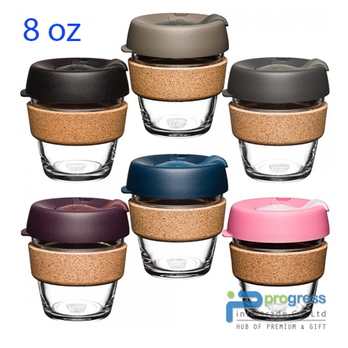 แก้วน้ำฝาซิลิโคน พร้อมที่จับกันความร้อนแบบไม้อัด ขนาด 8oz/12oz
