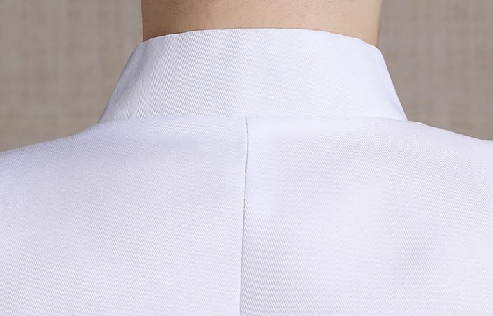 พร้อมเช่า ชุดสูทจีนชาย สีขาวล้วน คอปีน แขนยาว สไตล์จีน