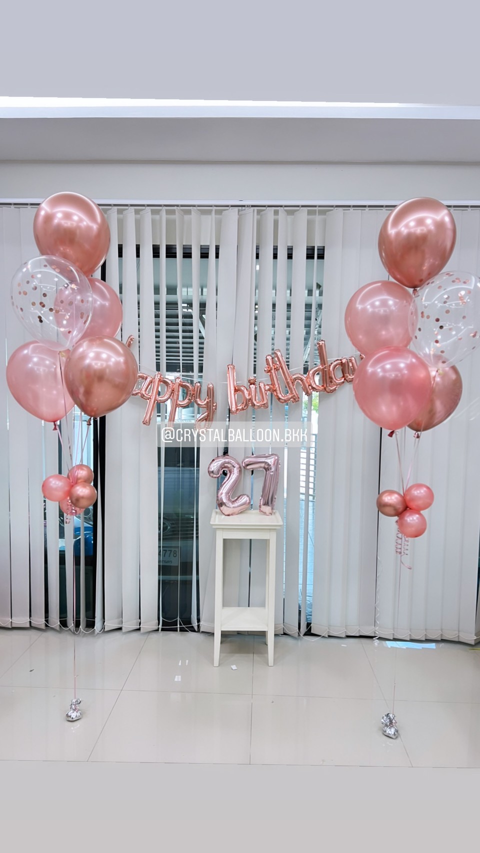 ลูกโป่ง วันเกิด ช่อลูกโป่ง ช่อ 5 ลูก 2 ช่อ พร้อม ฟอยล์ตัวอักษร Happy Birthday,ฟอยล์ตัวเลข ขนาด 16" 2 ชิ้น พร้อมตกเเต่ง สามารถเปลี่ยนสีลูกโป่ง/เปลี่ยนสี-ฟอยล์ตัวอักษร-ฟอยล์ตัวเลขได้