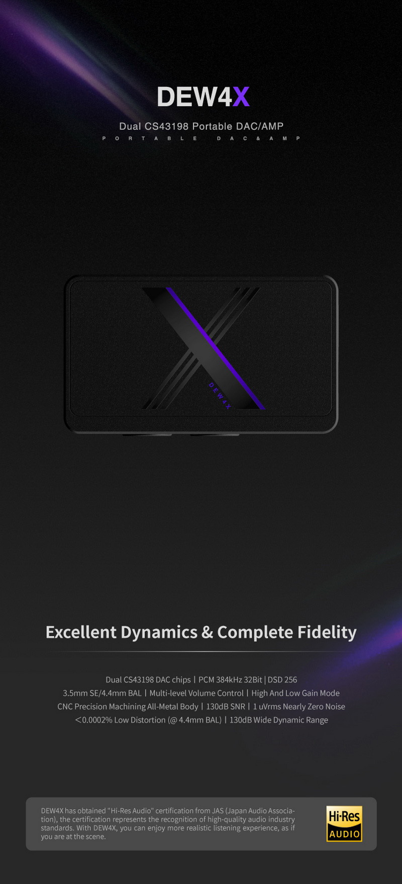 Simgot DEW4X DAC/AMP พกพาจิ๋ว ชิป DAC CS43198 x2 ถอดอัพเกรดสายได้ ประกันศูนย์ไทย