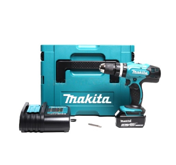 สว่านไร้สายกระแทก พร้อม แบต Makita มากีต้า รุ่น DHP453SF1J (แท้) ##