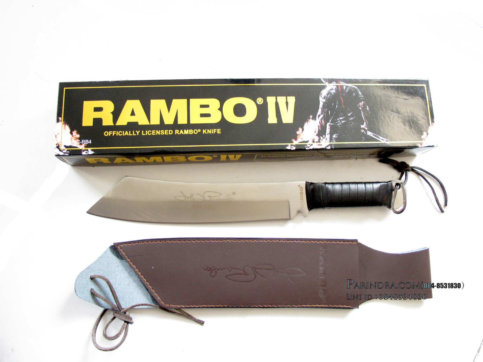 มีดเดินป่าใบตาย RAMBO IV แรมโบ้ 4 สุดโหด (สีเงิน)