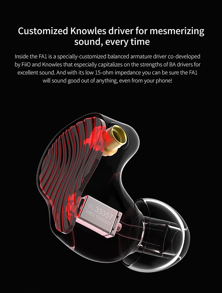 ขาย FiiO FA1 หูฟัง Pure Balanced 1 ไดร์เวอร์ ถอดสายได้