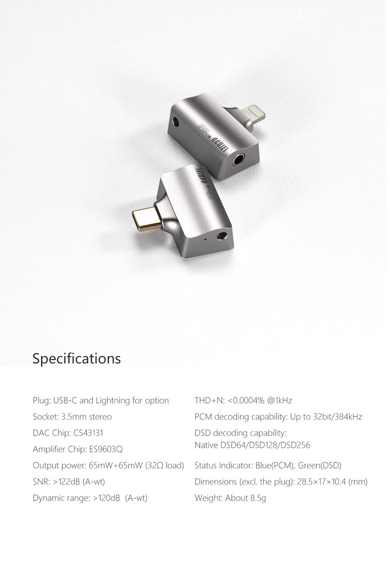 DD TC35Pro M2 แจ็คแปลง TypeC/Lightning ให้รองรับหูฟัง 3.5mm