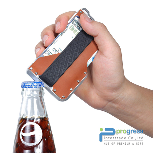 ตลับนามบัตร อลูมิเนียม+หนัง