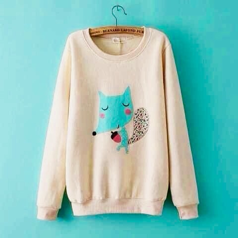 เสื้อกันหนาวนุ่มพิมพ์ลาย