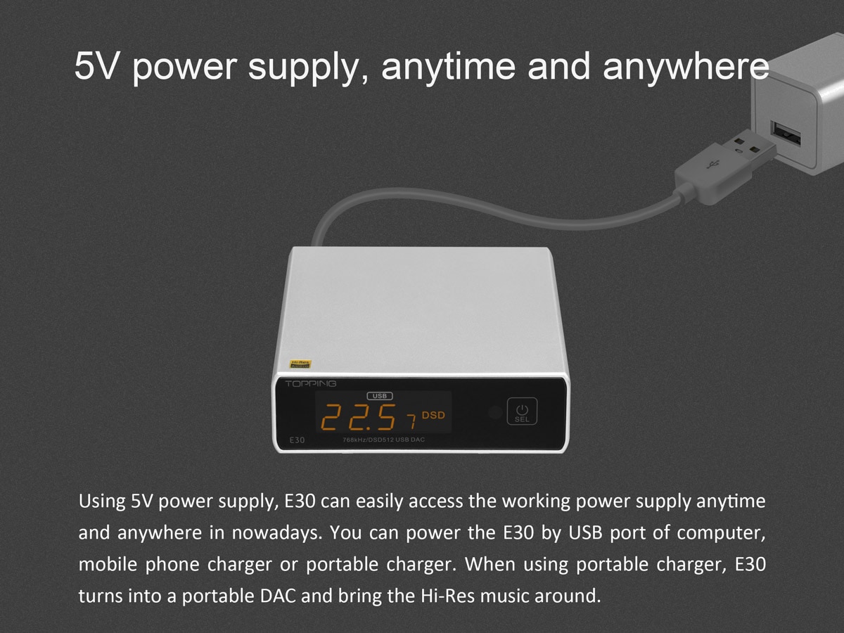 ขาย TOPPING E30 DAC ชิป AK4493 XU208 รองรับ PCM 32bit/768k DSD512