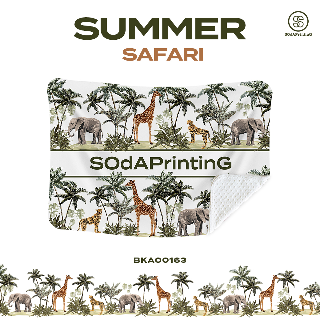ผ้าห่ม ใส่ชื่อได้ Summer Safari รหัส BKA00163 #ใส่ชื่อได้ #SOdAblanket