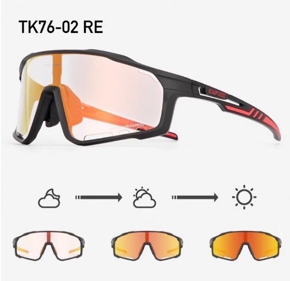แว่นตา KAPVOE รุ่น X76 เลนส์ Photochromic เลนส์สีปรับแสงออโต้ วัสดุ TR90 ที่มีความเหนียวสูง ขาแว่นปรับได้