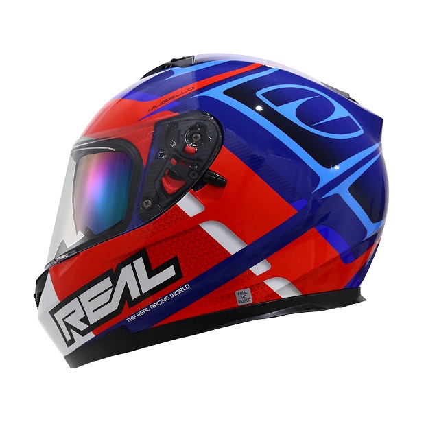 หมวกกันน็อค REAL T-HAWK MUGELLO น้ำเงิน-แดง