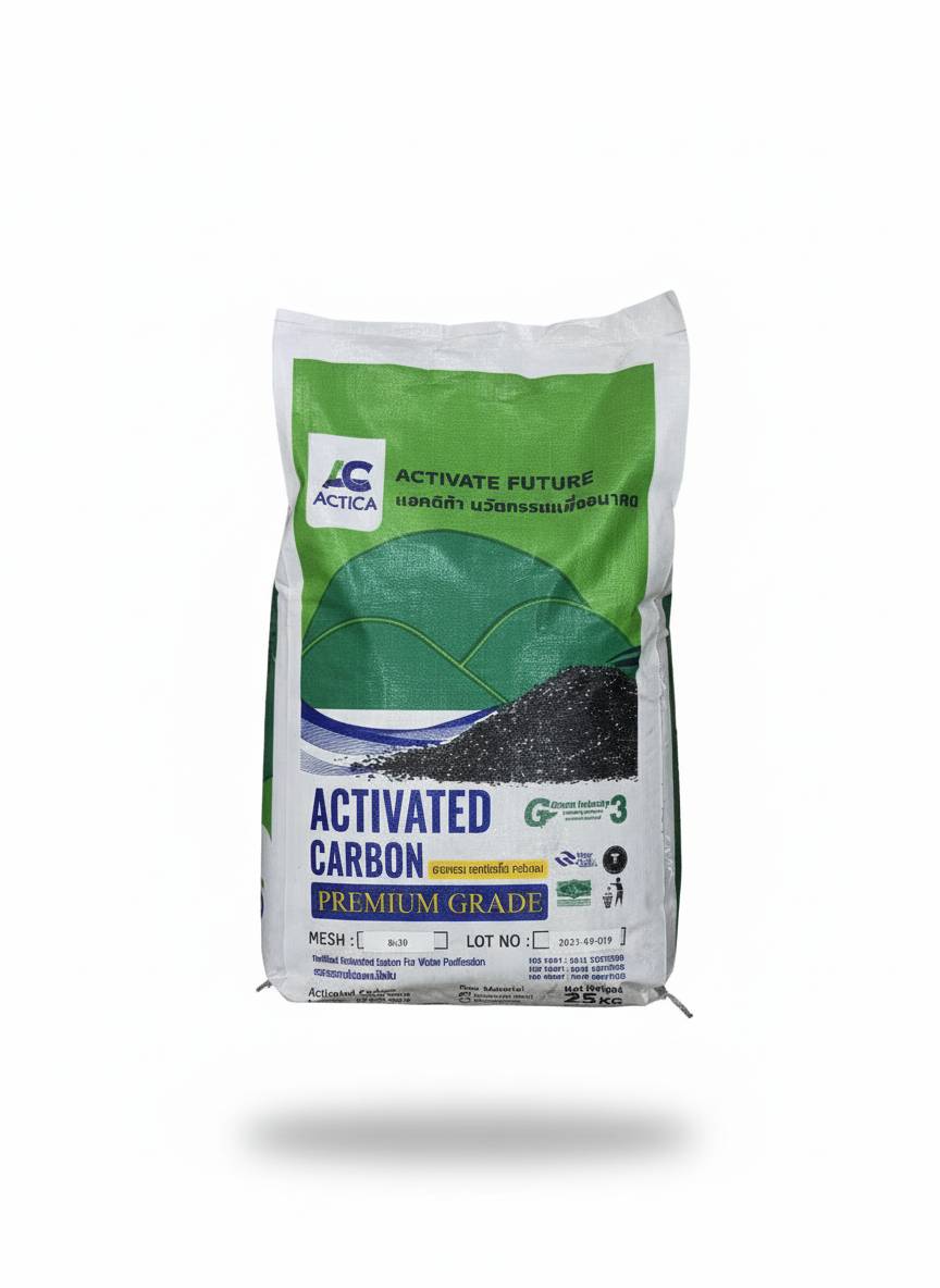 สารกรองคาร์บอน 50 ลิตร/ถุง (25 กก./ถุง) ID 800min