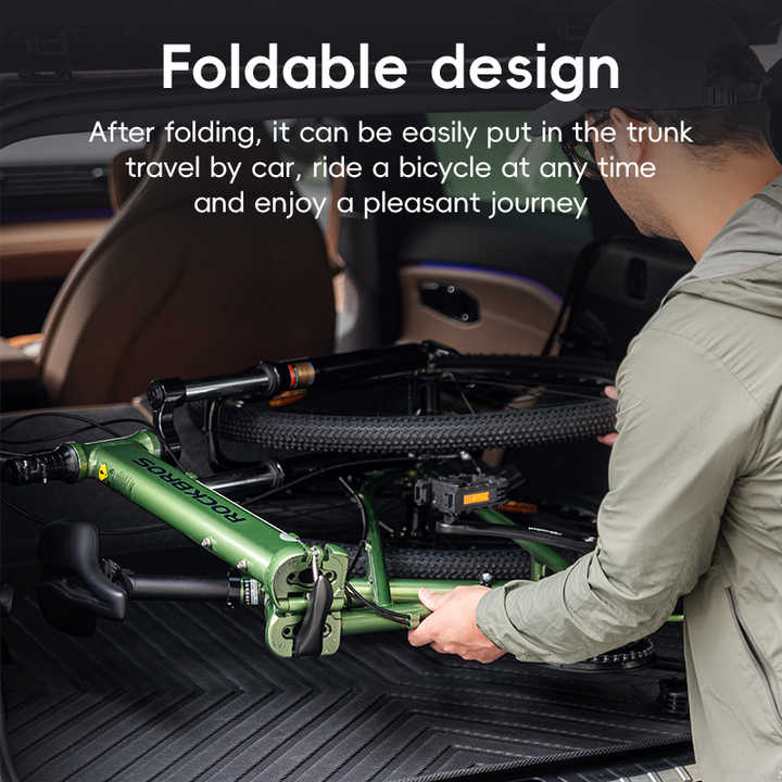 ROCKBROS SGD Folding Mountain Bike, Aluminum Alloy Frame, 26" Wheelset, 24 Speed