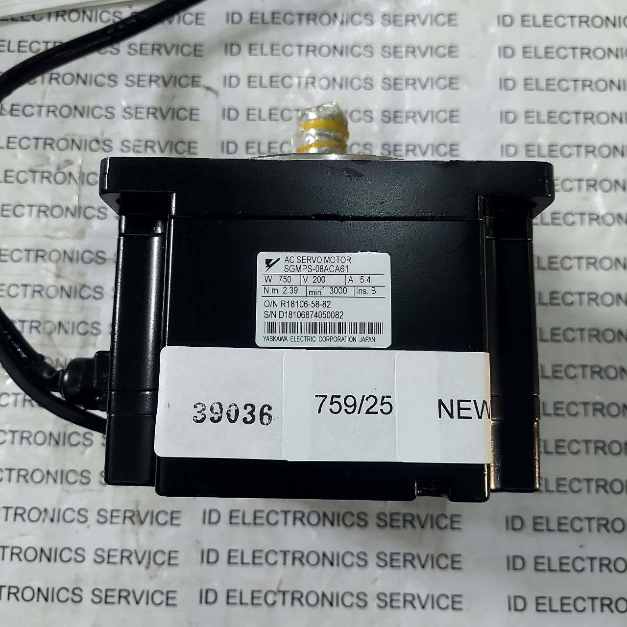 SGMPS-08ACA61 SERVO MOTOR " YASKAWA "