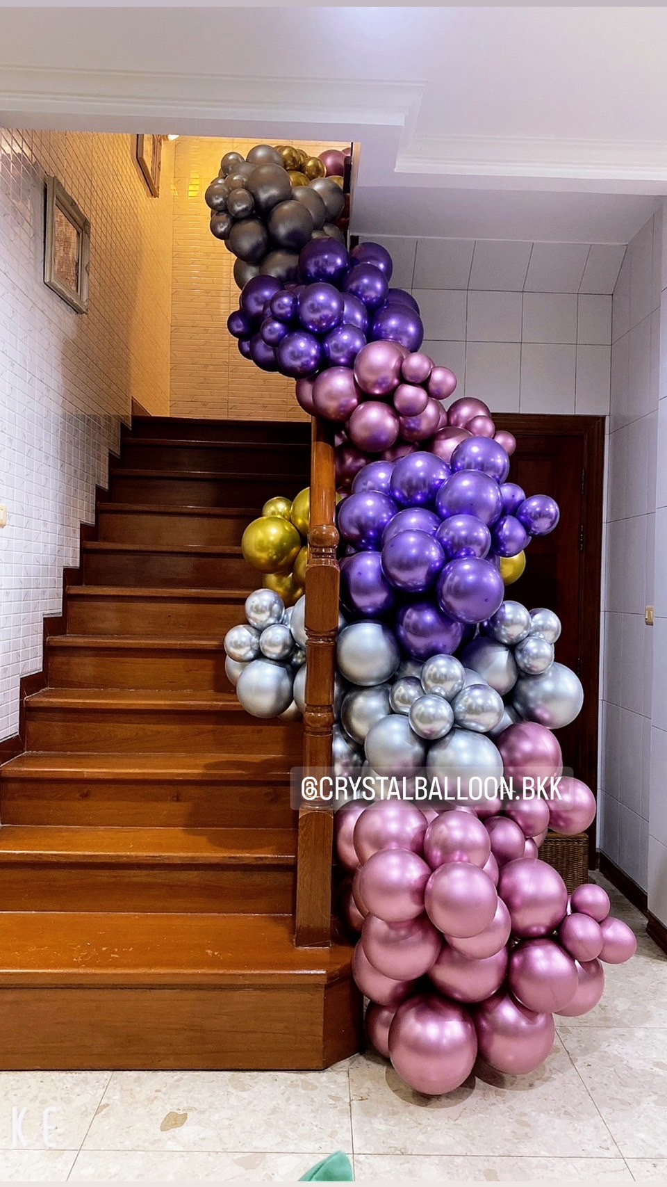 Organic Backdrop Theme ม่วง-ชมพู ประดับตกแต่ง ภายในงาน พร้อมตกแต่ง ราคาโทรสอบถาม สามารถเปลี่ยนสีลูกโป่งได้