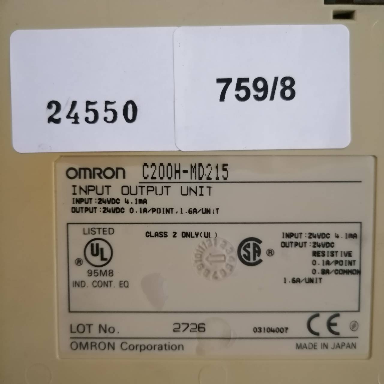 C200H-MD215 PLC " OMRON "