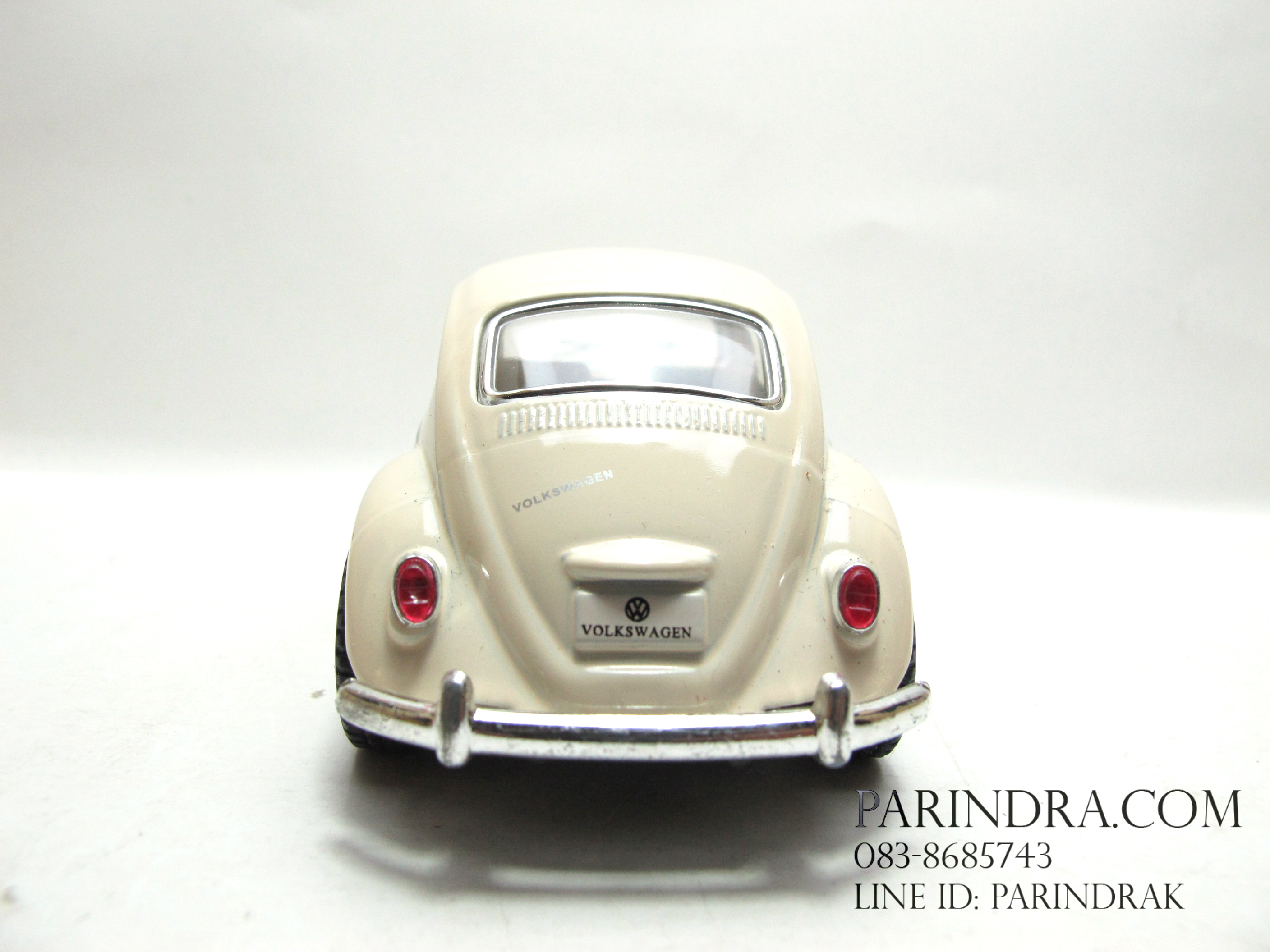 โมเดลรถเหล็กรถเต่า Volkswagen 1967 อัตราส่วน 1:32 สีขาวงาช้าง