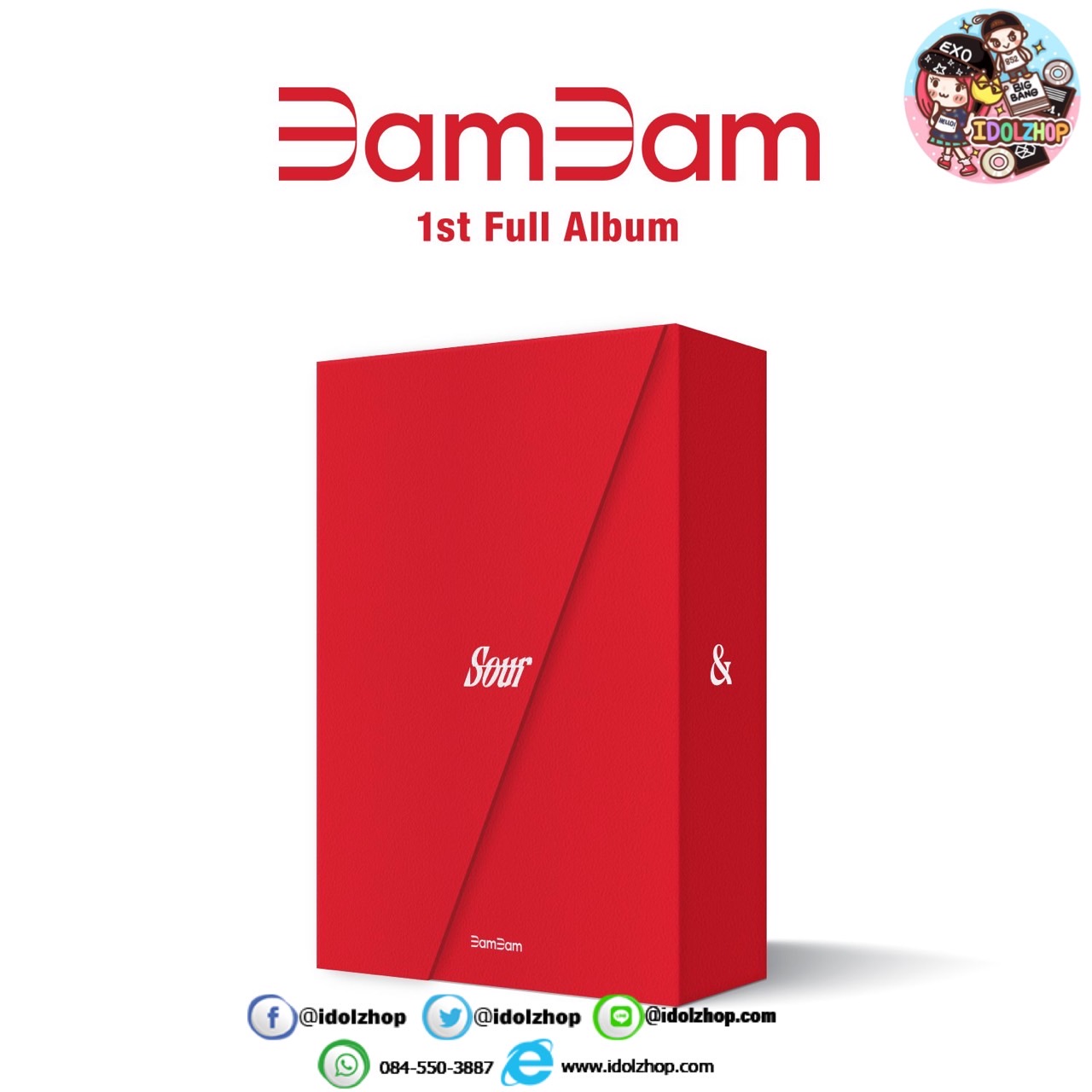 PRE อัลบั้ม #BamBam - 1st Full Album [Sour & Sweet] (Sour Ver.สีแดง) ::รอ 14 - 25 วัน ::