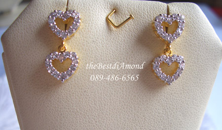 BE608===ต่างหูหัวใจเพราะเราคู่กัน===งานเหมือนจริงสุดๆๆ น่ารักมากๆๆฝังแบบจิกไข่ปลา ใส่ติดหู หรือ ใส่ทำงาน ออกงานได้สบายมากๆๆๆ ไม่ควรพลาดนะคะ