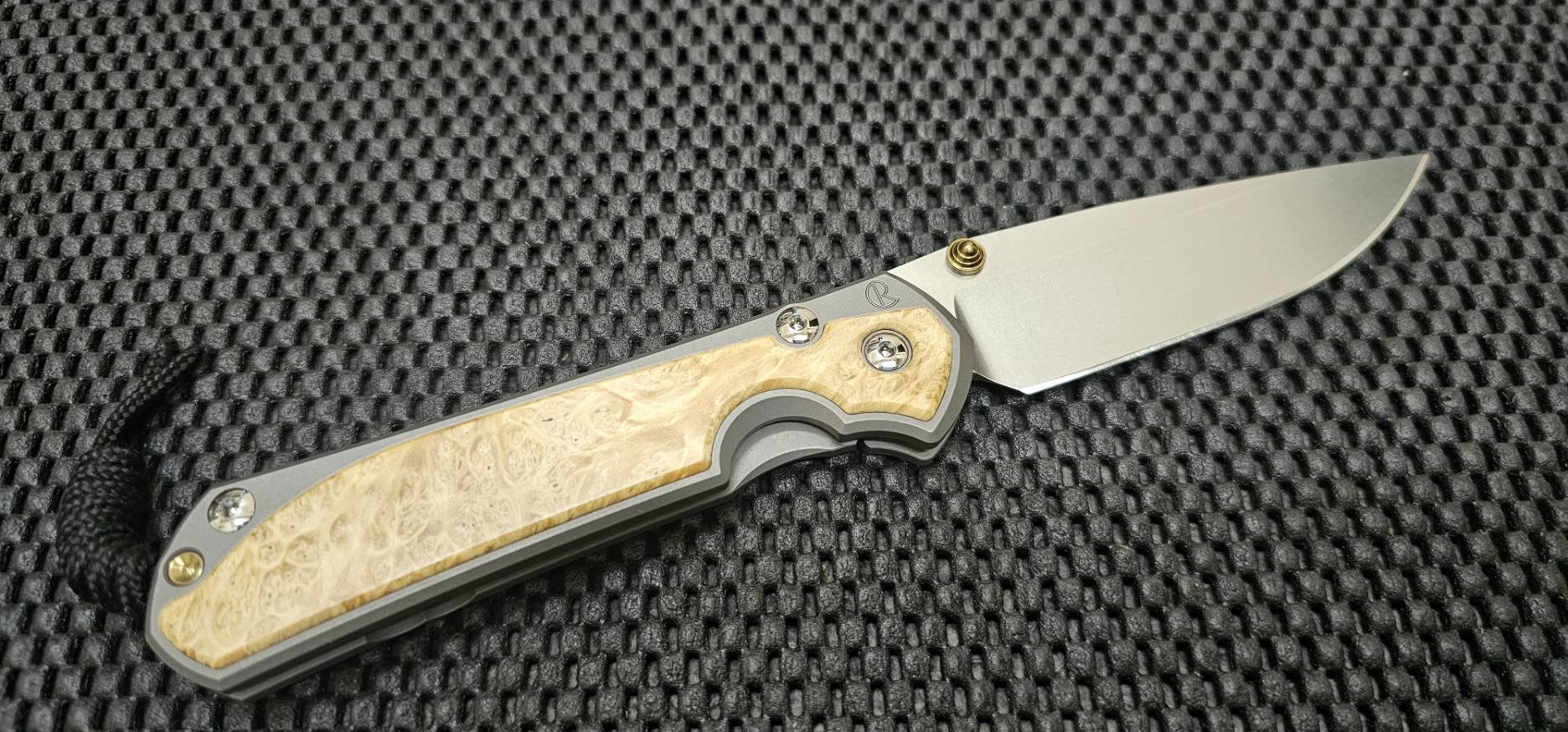 Chris Reeve Large Sebenza 31 Inlay Box Elder Drop Point CPM MagnaCut (LHมือซ้าย)
