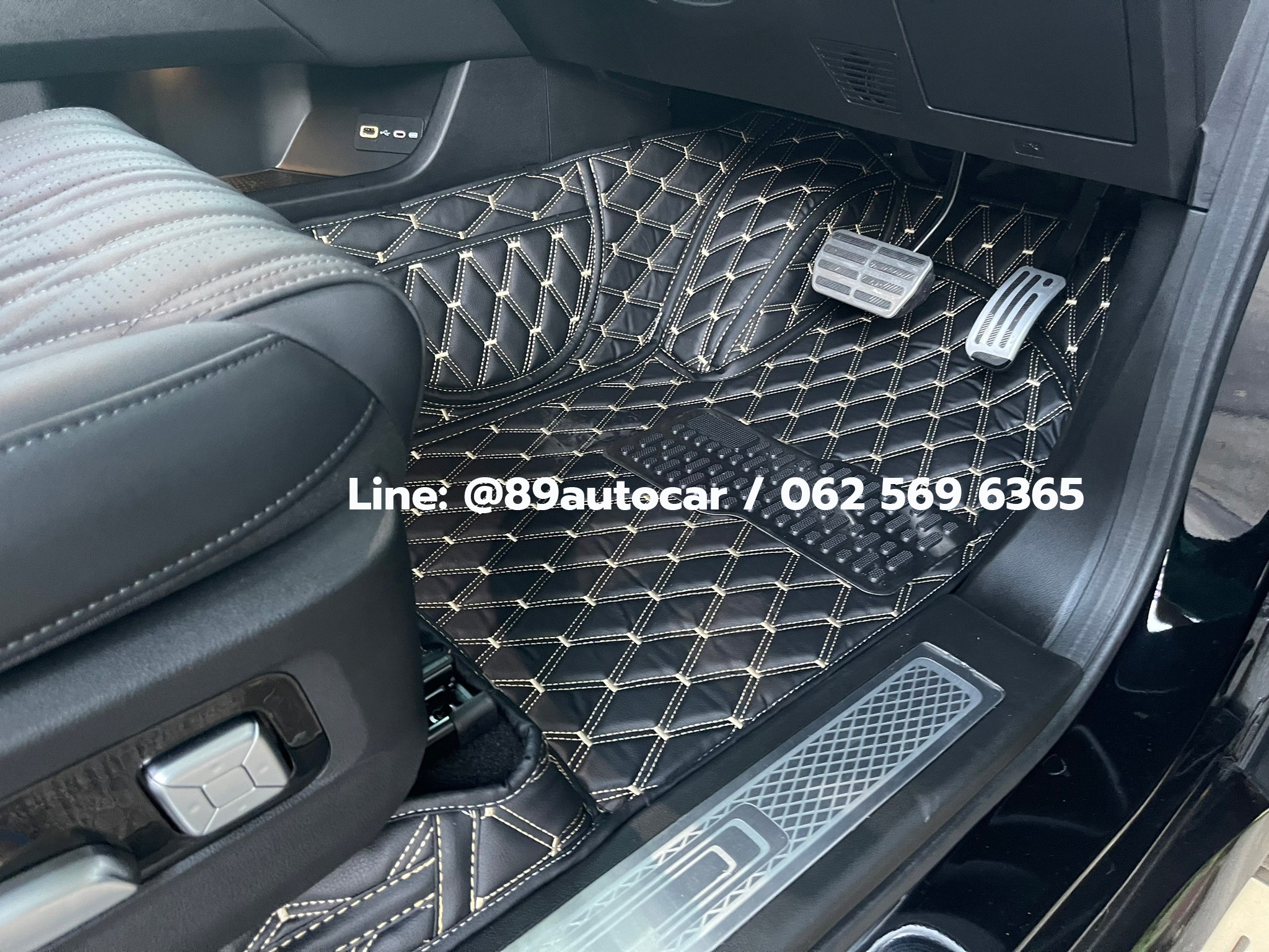 พรมรถ Tank 500 ปูพรมVVIP สีดำด้ายทอง เต็มคัน