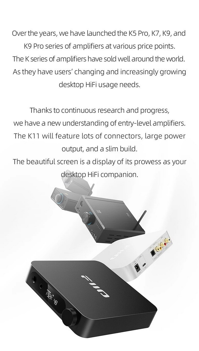 FiiO K11 DAC/AMP ตั้งโต๊ะประสิทธิภาพสูง กำลังขับสูง รองรับ Hi-Res ประกันศูนย์ไทย
