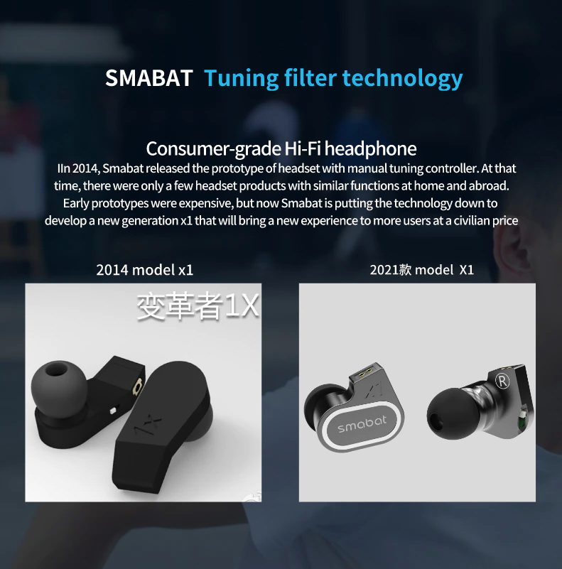 ขาย SMABAT X1 หูฟัง IEMs 2 ไดรเวอร์ 2DD จูนเสียงได้สองแบบ ประกันศูนย์ไทย