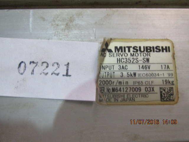 SERVO MOTOR “ MITSUBISHI ” รุ่น HC352S-SW