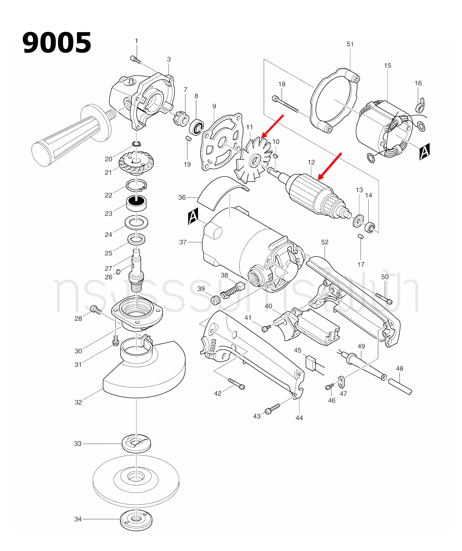 ทุ่น หินเจียร มากีต้า Makita 9005, 9205