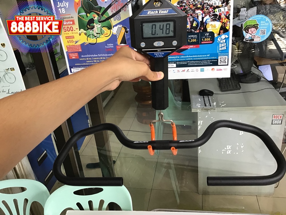 แฮนด์ผีเสื้อ ZOOM TOURING ,MTB-AL-181/ISO-C ,25.4mm(ไม่ Oversize) สีดำ กว้าง 600mm.