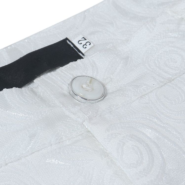 Pre-order ชุดสูทชาย พิมพ์ลายปั๊มนูน 3 มิติ สีขาว