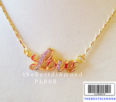 PL008===สร้อยคอ LOVE=== น่ารัก ใส่ติดคอได้เลย บอกรักด้วยสร้อยได้เลยนะคะ