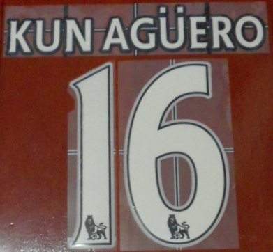 ชุดชื่อและเบอร์ติดเสื้อฟุตบอล #16 กุน อากูเอโร่ สโมสรแมนเชสเตอร์ ซิตี้ (ชุดเยือน EPL 2011/13) PLAYER SIZE ใหม่ / #16 KUN AGUERO MANCHESTER CITY Football Club (Away EPL 2011/13) PLAYER SIZE Name and Number Set NEW