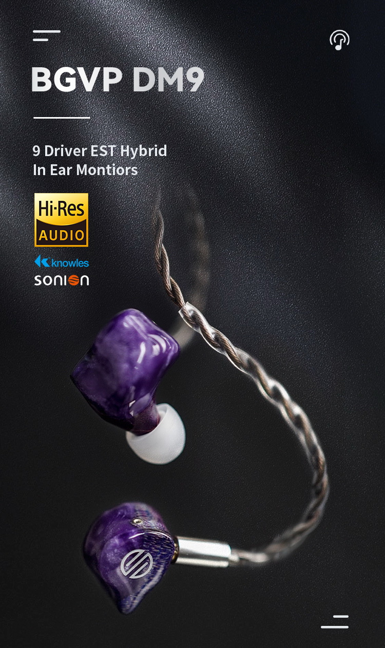 BGVP DM9 หูฟัง Hybrid 9 ไดรเวอร์ 4EST+4BA+1DD ระดับเรือธง ประกันศูนย์ไทย