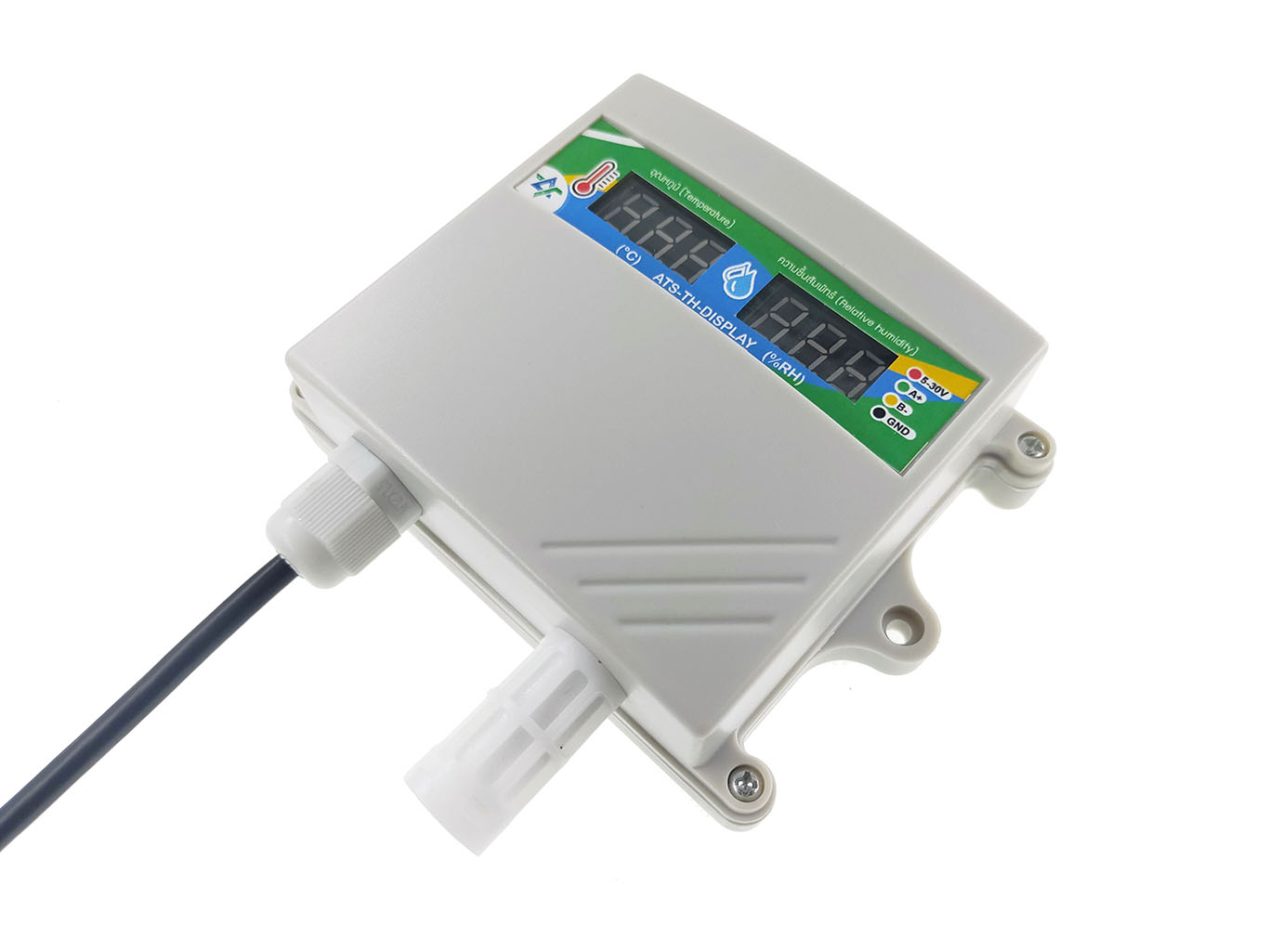 ATS-TH-DISPLAY เซ็นเซอร์อุณหภูมิและความชื้นพร้อมจอแสดงผล Modbus RS485