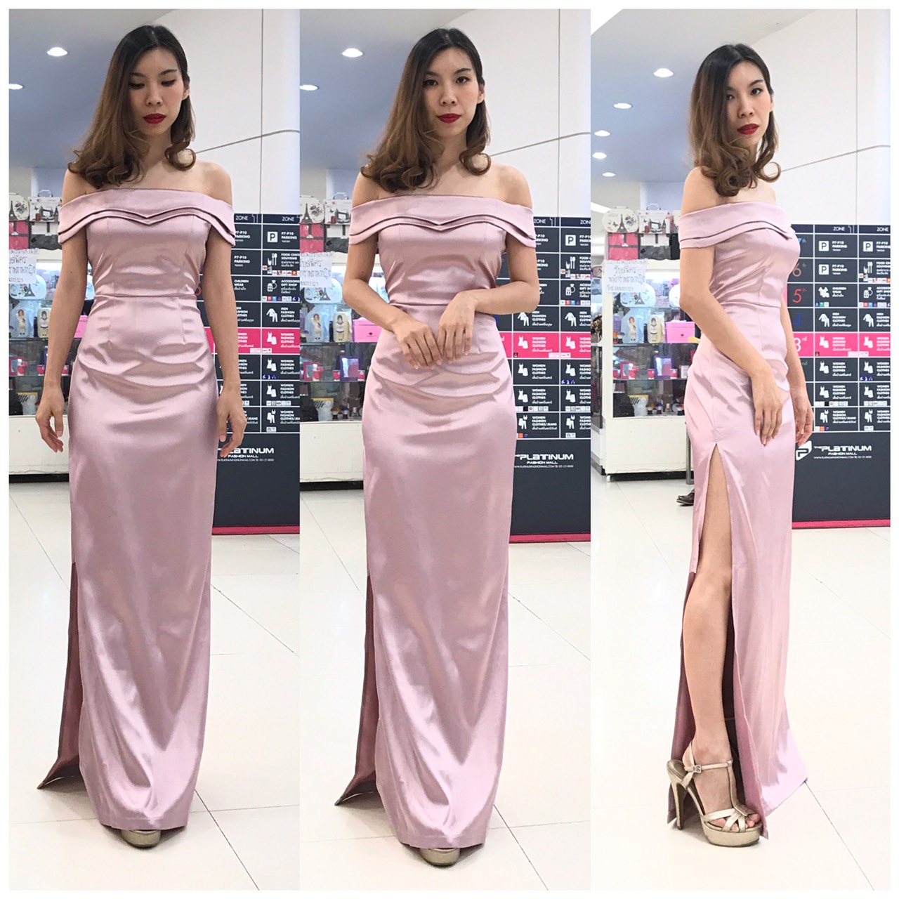 ชุดเพื่อนเจ้าสาว สีชมพู รวมแบบ ตัวอย่าง สั่งสีและแบบอื่นๆได้ เช่า 500