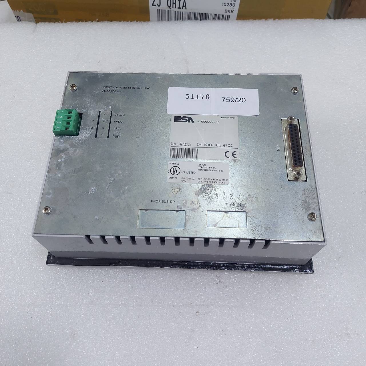 VT505W00000 HMI " ESA "