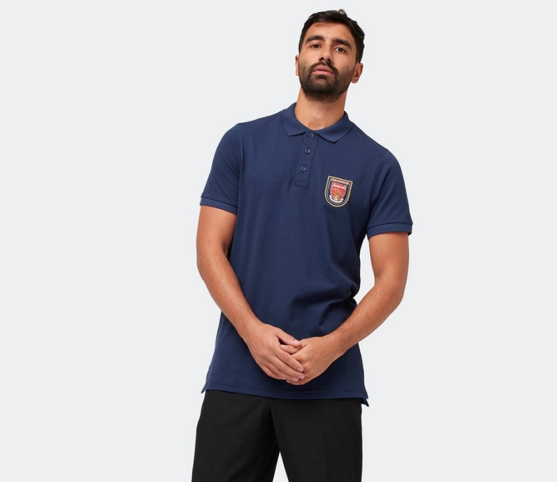 เสื้อโปโลอาร์เซนอล Retro Crest Navy ของแท้