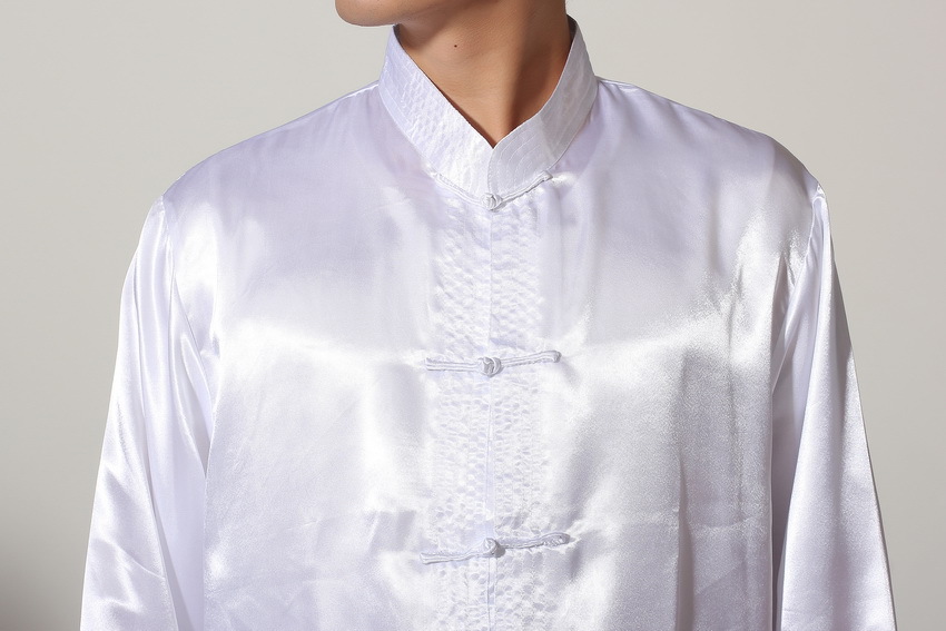 Pre-order ชุดจีนชาย แขนยาว สีขาว