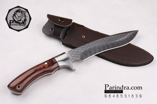 มีดใบตาย Blackfox แบบกัดลายรูปคลื่น Black FOX (corrosion pattern)ขนาด 12 นิ้ว