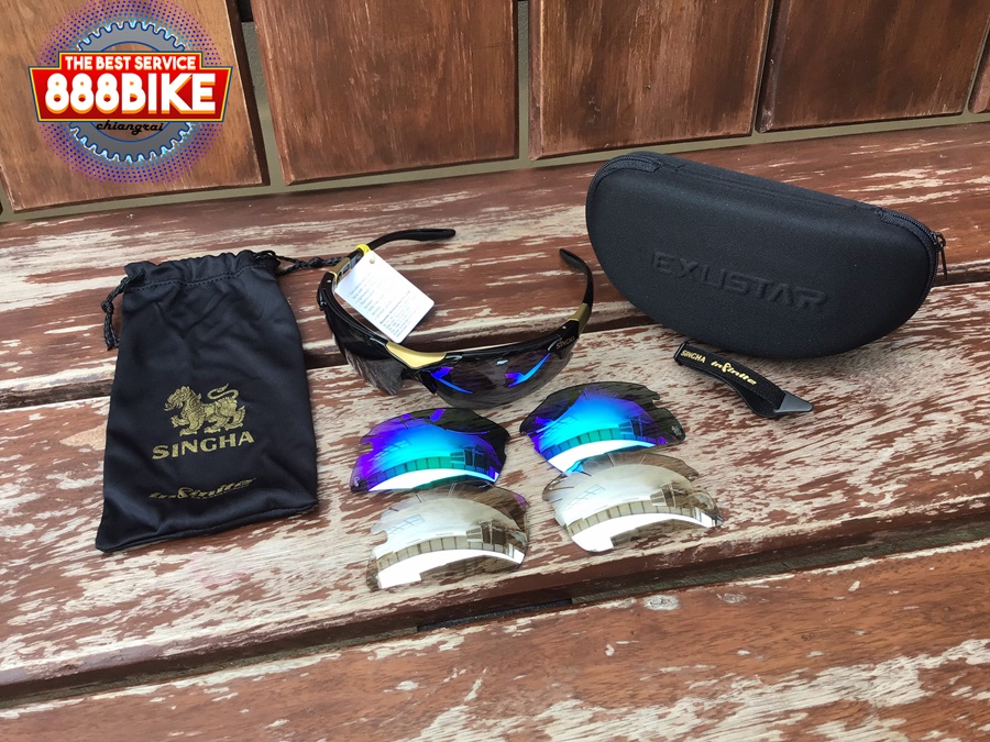 หมวกกันน็อค EXUSTAR รุ่น E-BHM118 + แว่นตาจักรยาน EXUSTAR รุ่น E-CSG17BG(มีเฉพาะดำเงา)