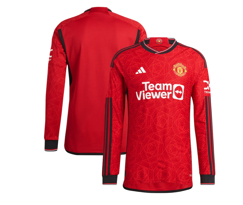 เสื้อแมนเชสเตอร์ ยูไนเต็ด 2023 2024 ทีมเหย้ารุ่นเวอร์ชั่นนักเตะ Home Authentic แขนยาวของแท้