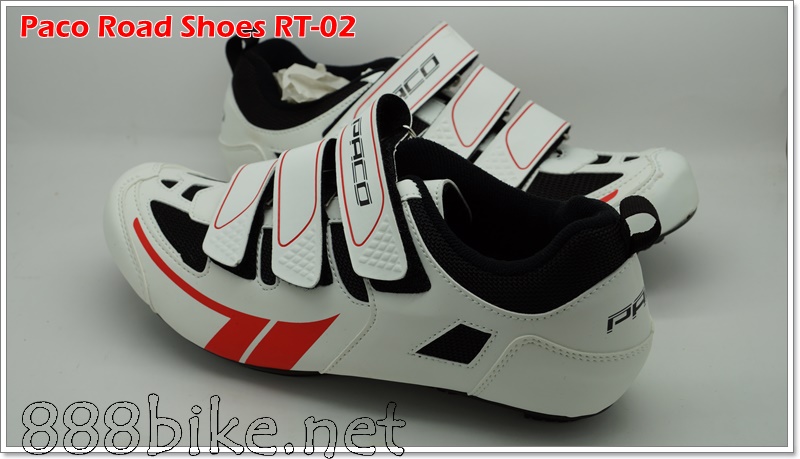 รองเท้าเสือหมอบ PACO Cycling Road Shoes, RT-02 รองเท้าปั่นจักรยานเสือหมอบ แบบสามแถบ