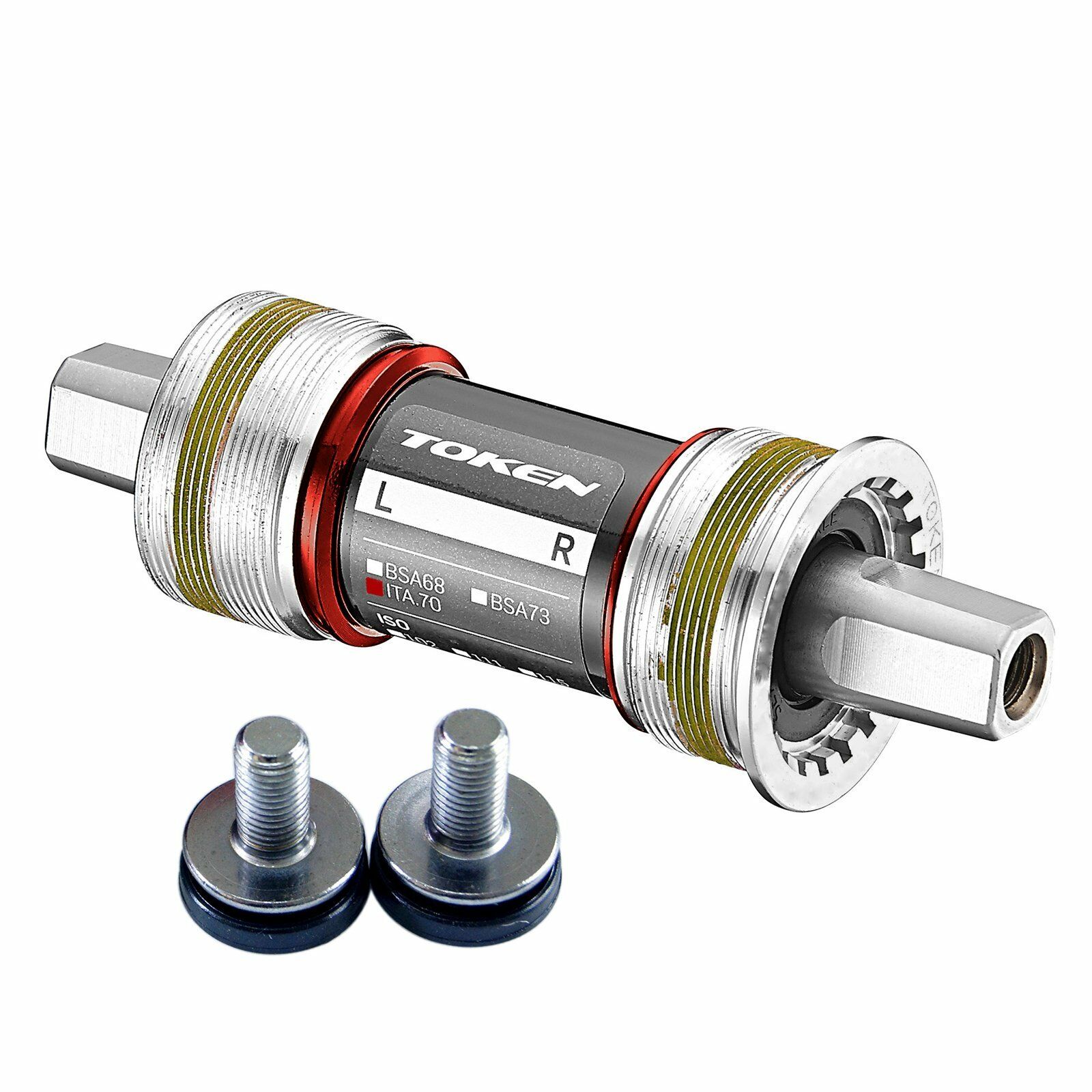 กระโหลกเหลี่ยม TOKEN TK8670CM square Taper ISO, ENGLISH THREAD เกลียวอังกฤษ แกนโครโม(102mm-115mm)
