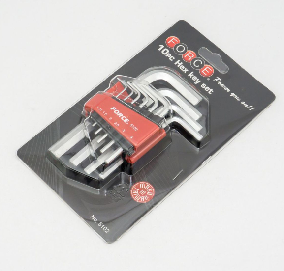 ชุดประแจ หกเหลี่ยม (10ชิ้น) ฟอร์ซ (FORCE) P/N.F131-5102 (แท้)## (*)